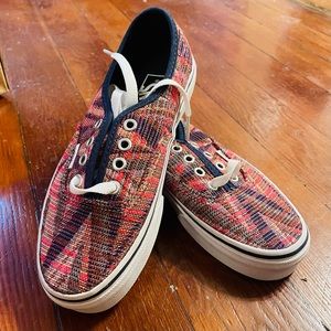 VANS Authentic Canvas Skate Shoes Pink Womens Size 5